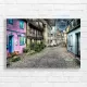 Charming European Street Cobblestone Canvas Print