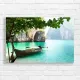 Tropical Paradise Boat Canvas Print