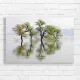 Serene Water Trees Reflection Canvas Print