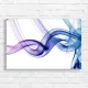 Abstract Smoke Swirls Purple Blue Canvas Print