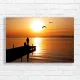 Serene Sunset Couple & Birds Canvas Print