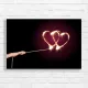 Intertwined Hearts Sparkler Art Canvas Print