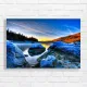 Frosted Mountain Lake Sunset Canvas Print