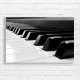 Abstract Piano Keys Black & White Canvas Print