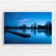 Tranquil Blue Lake Dock Canvas Print