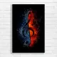Fiery Water Treble Clef Canvas Print - Music Art