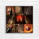 Elegant Red Wine & Barrel Collage Canvas Print