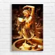 Golden Dancer Statue Wall Art Canvas Print