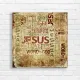 Inspirational Jesus Typography Wall Art Canvas Print
