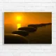 Serene Sunset Zen Stones Canvas Print
