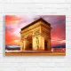 Paris Arc de Triomphe Sunset Canvas Print
