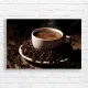 Steaming Coffee Beans Canvas Print