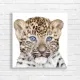 Adorable Leopard Cub Blue Eyes Canvas Print