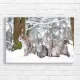 Majestic Lynx Family in Snow Canvas Print