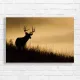 Majestic Buck Silhouette Canvas Print - Wildlife Decor