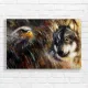 Majestic Wolf & Eagle Spirit Canvas Print