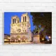 Majestic Notre Dame at Dusk Canvas Print