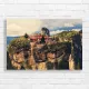 Meteora Monasteries Greece Sky-High Canvas Print