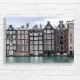 Charming Amsterdam Canal Houses Canvas Print
