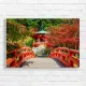 Vibrant Japanese Pagoda & Bridge Canvas Print