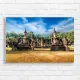 Serene Buddha Statues Landscape Canvas Print