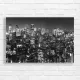 Black & White Cityscape at Night Canvas Print