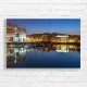 Modern City Harbor Night View Canvas Print