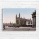 Historic Cambridge Chapel Horse-Drawn Carriages Canvas Print