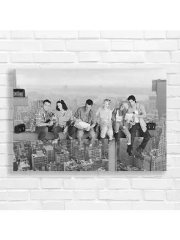 Iconic Friends Cast Skyline Lunch Canvas Print