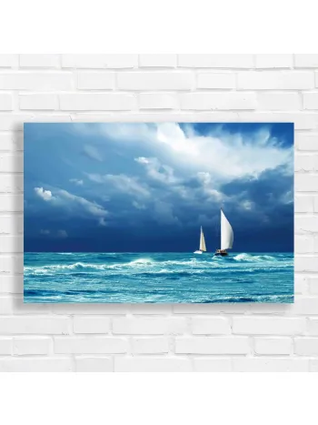 Sailing Majestic Ocean Waves Canvas Print