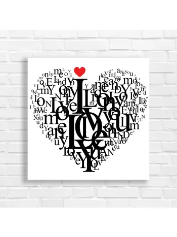 Romantic Typography Heart 