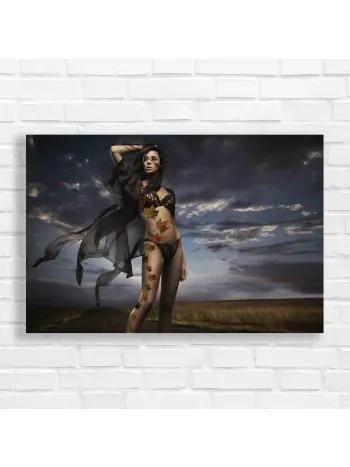 Autumn Muse Body Art Canvas Print