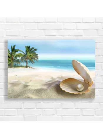 Tropical Pearl Paradise Beach Canvas Print