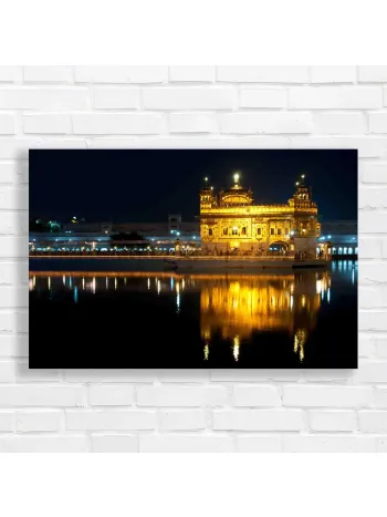 Golden Temple Amritsar Night View Canvas Print