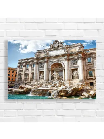 Trevi Fountain Rome Art Wall Canvas Print