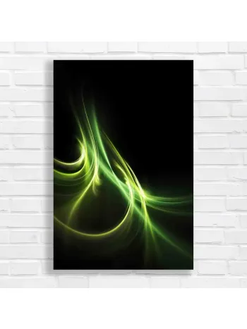 Abstract Green Swirls Canvas Print
