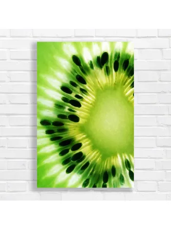 Vibrant Green Kiwi Slice Canvas Print