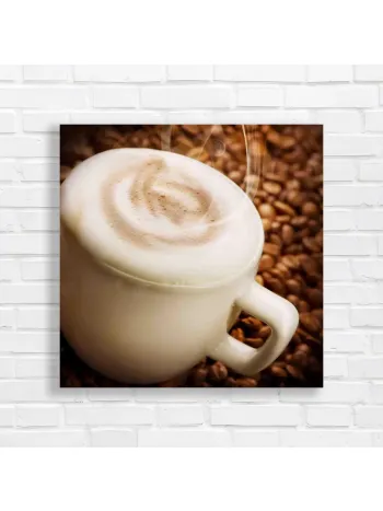 Aromatic Coffee Delight Latte Art Canvas Print
