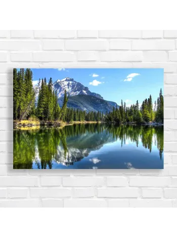 Tranquil Mountain Lake Serenity Canvas Print