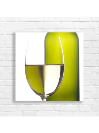 Crisp White Wine Elegance Canvas Print