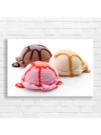 Delicious Ice Cream Trio Canvas Print