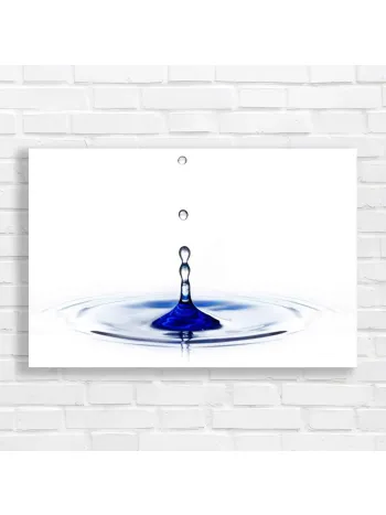 Blue Water Drop Splash Canvas Print