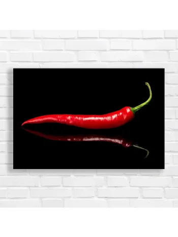 Vibrant Red Chili Pepper Statement Canvas Print