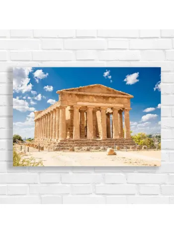 Ancient Temple Greek Architecture Canvas Print
