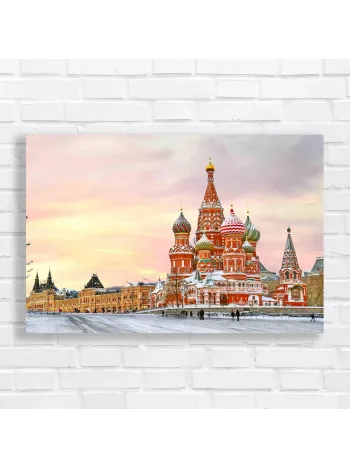 St. Basil's Cathedral Moscow Winter Canvas Print