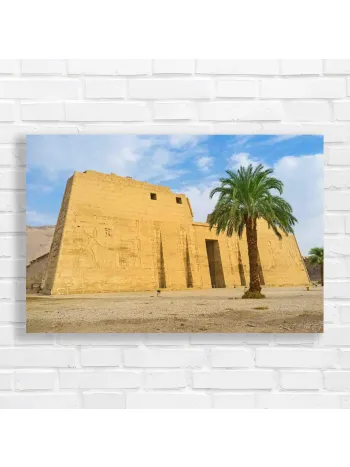 Ancient Egyptian Temple Hieroglyphs Canvas Print