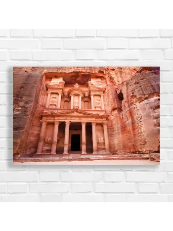 Majestic Petra Treasury Ancient Facade Canvas Print