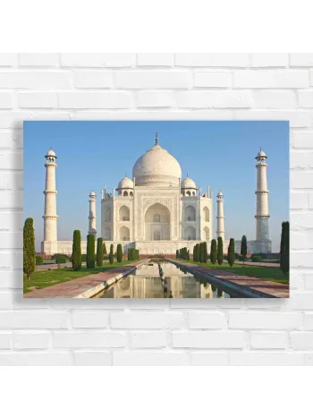 Majestic Taj Mahal Landscape Canvas Print
