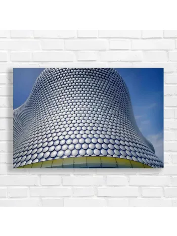 Modern Architectural Wonder Silver Circles Canvas Print