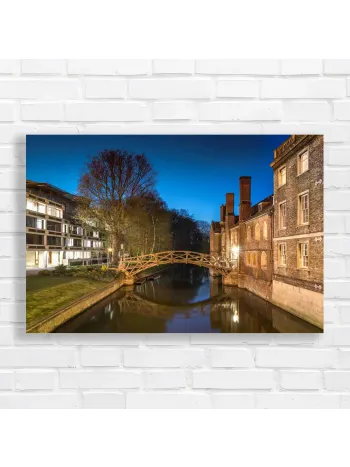Cambridge Bridge Evening Serenity Canvas Print